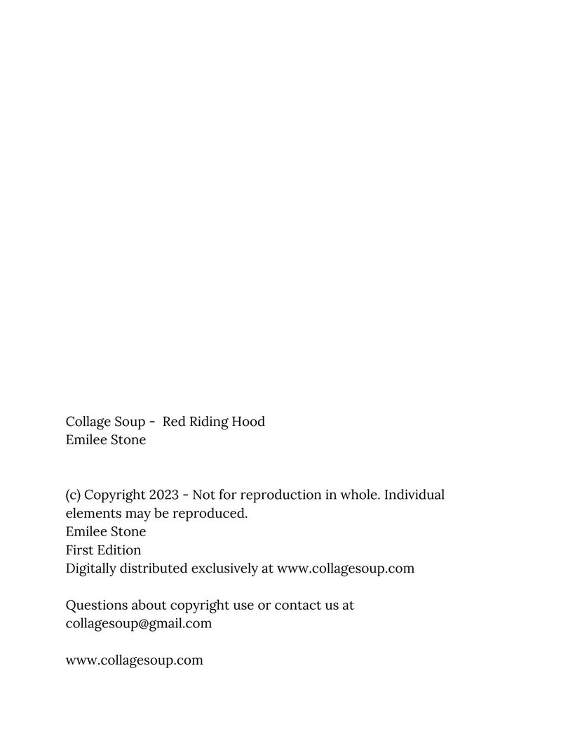 Little Red Riding Hood eBook page 2 — title page, copyright, publishing