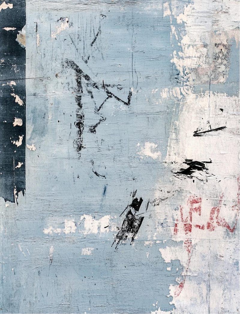 Lost Letters eBook page 35 — abstract collage, vintage ephemera, mixed media art