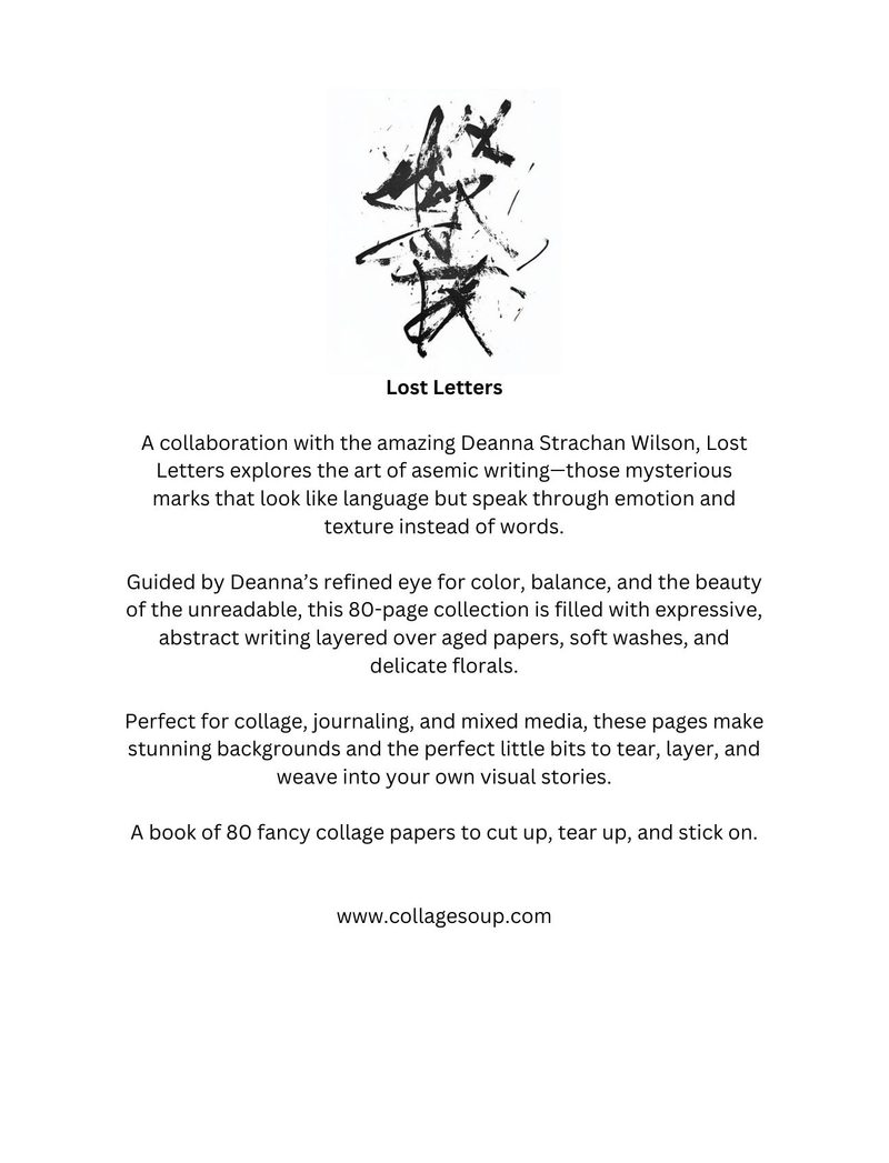 Lost Letters eBook page 91 — asemic writing, abstract art, emotional expression