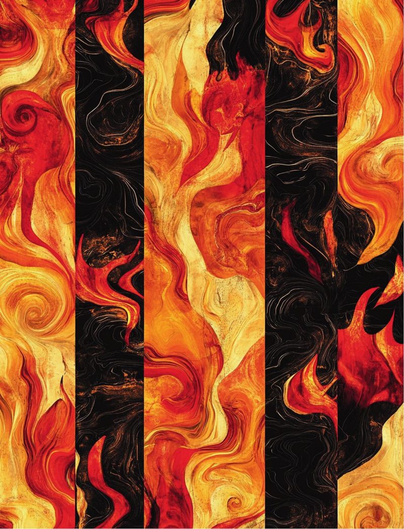 My Name Is Maslow eBook page 16 — fire, abstract, marble