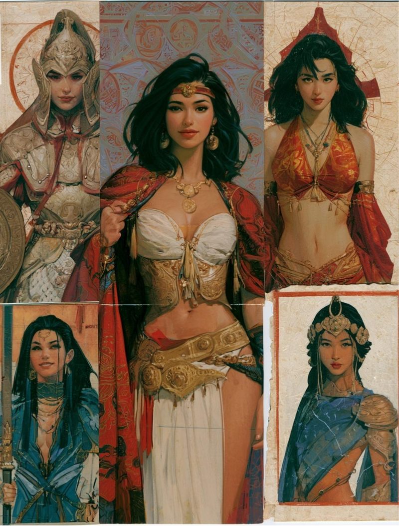 Mythica — Fantasy Collage Art Book eBook page 20 — [object Object]