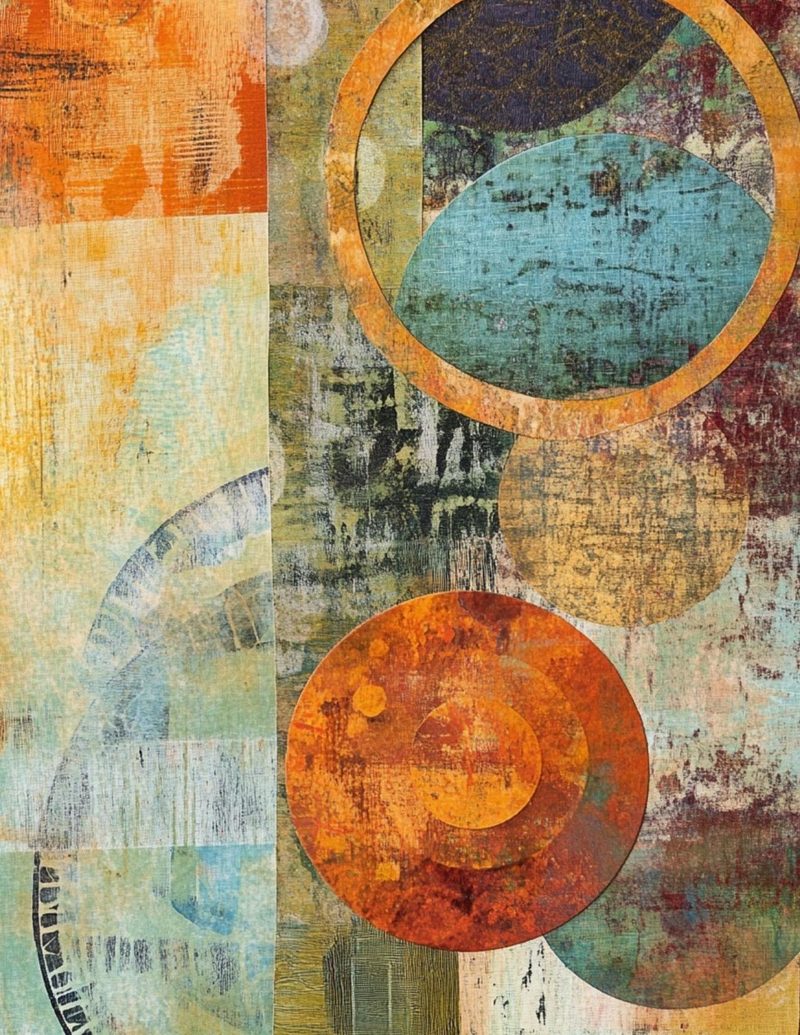 New Year, Same Me eBook page 26 — vintage collage, abstract mixed media, distressed aesthetic