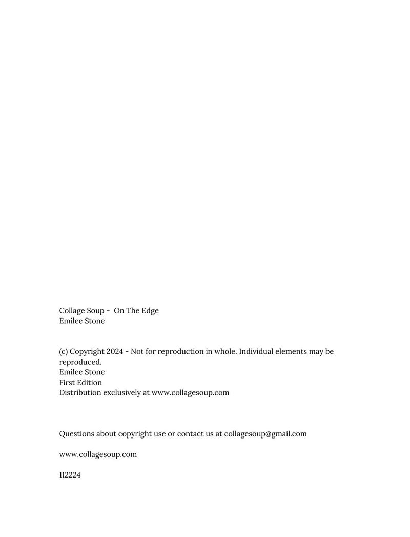 On the Edge eBook page 2 — copyright, artist-credit, publication-page