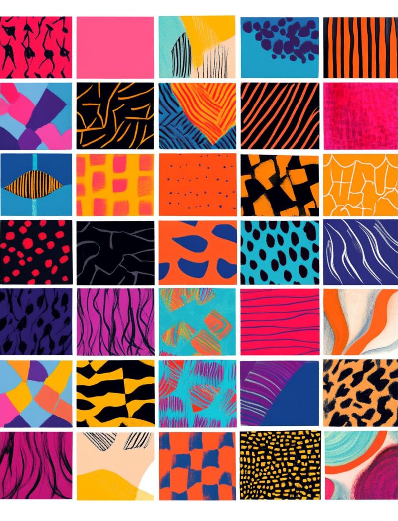 On the Edge eBook page 45 — abstract modern art, geometric patterns, bold color blocking