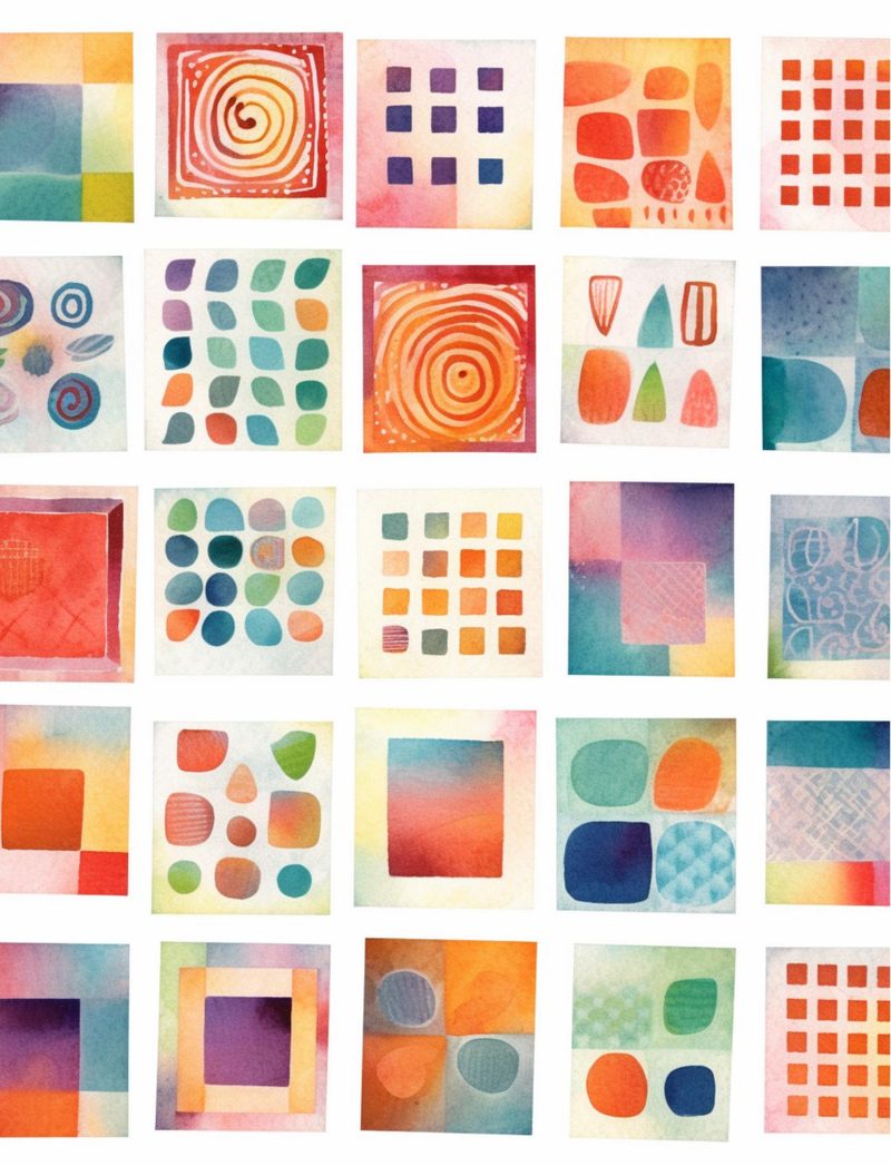 On the Edge eBook page 47 — geometric art, abstract watercolor, color study