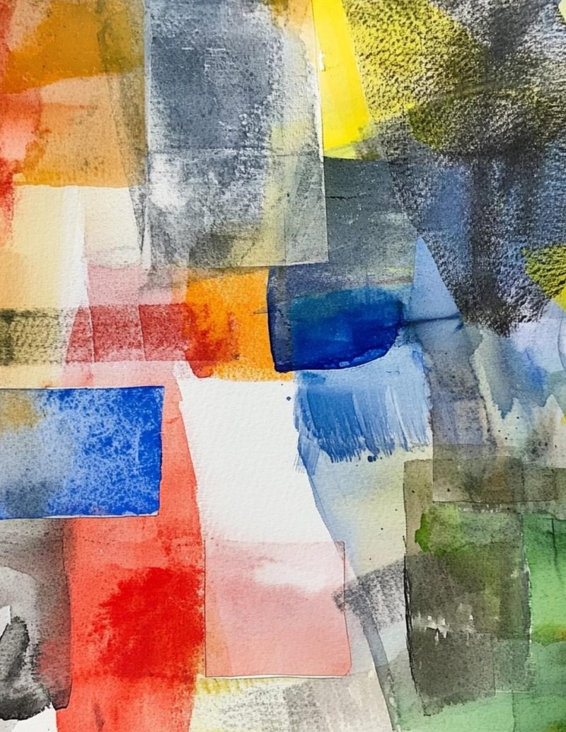 Orimazing eBook page 30 — abstract collage, watercolor art, geometric mixed media