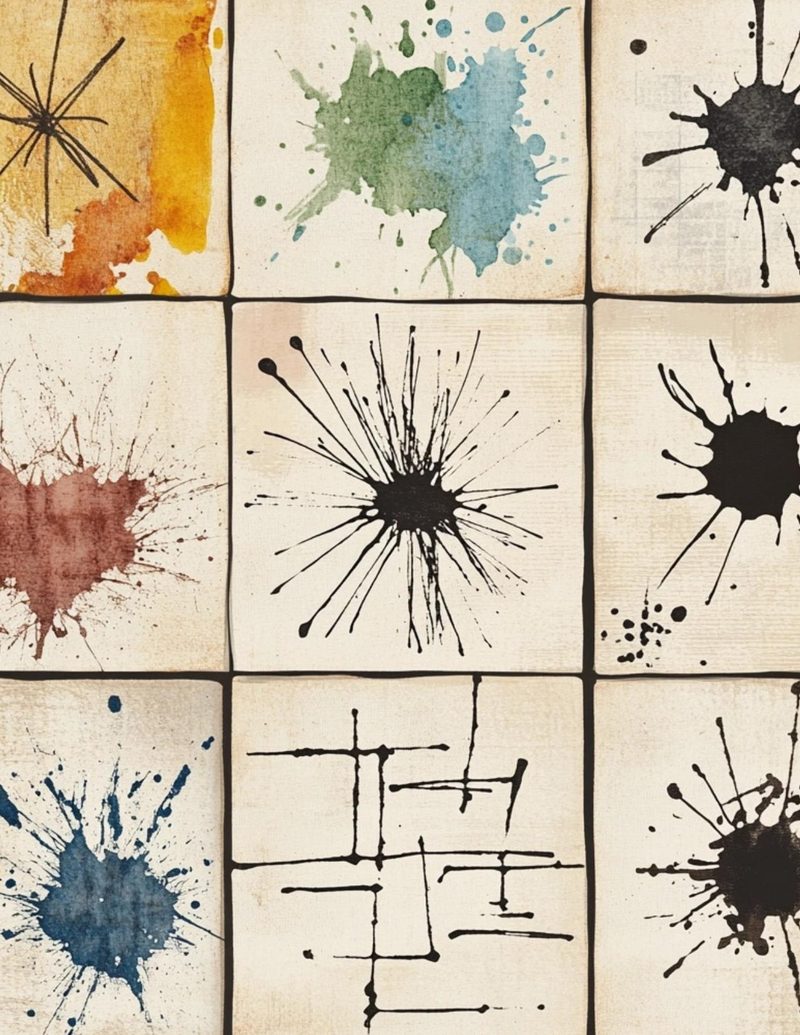 Orimazing eBook page 64 — abstract-art, mixed-media, watercolor-splatter