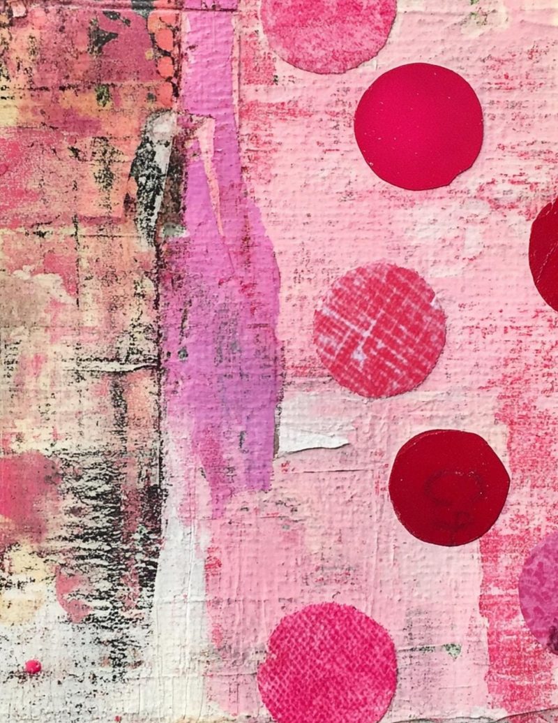 Pinkalicious ebook page 28 — shabby chic collage, vintage mixed media, romantic ephemera