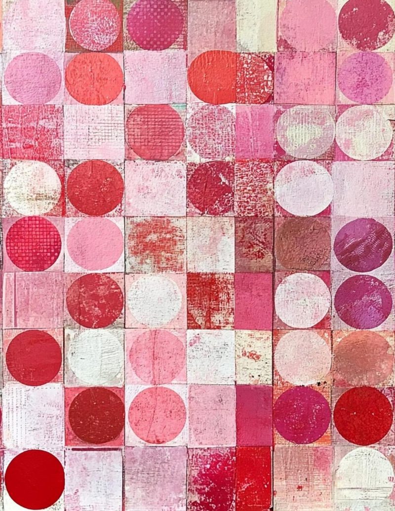 Pinkalicious ebook page 48 — shabby chic collage, vintage aesthetic, distressed paper art