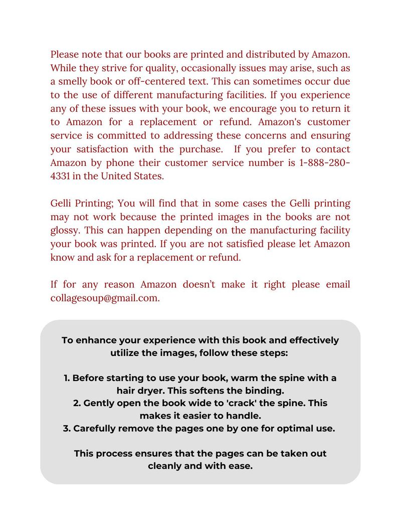 Shrooms & Blooms eBook page 6 — instructional, book care, customer service