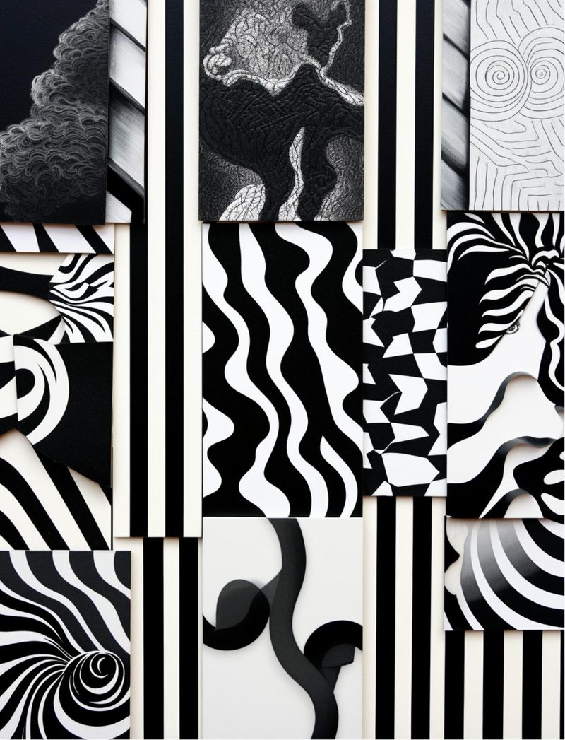 Something To Talk About eBook page 84 — monochrome abstract, geometric patterns, optical illusion