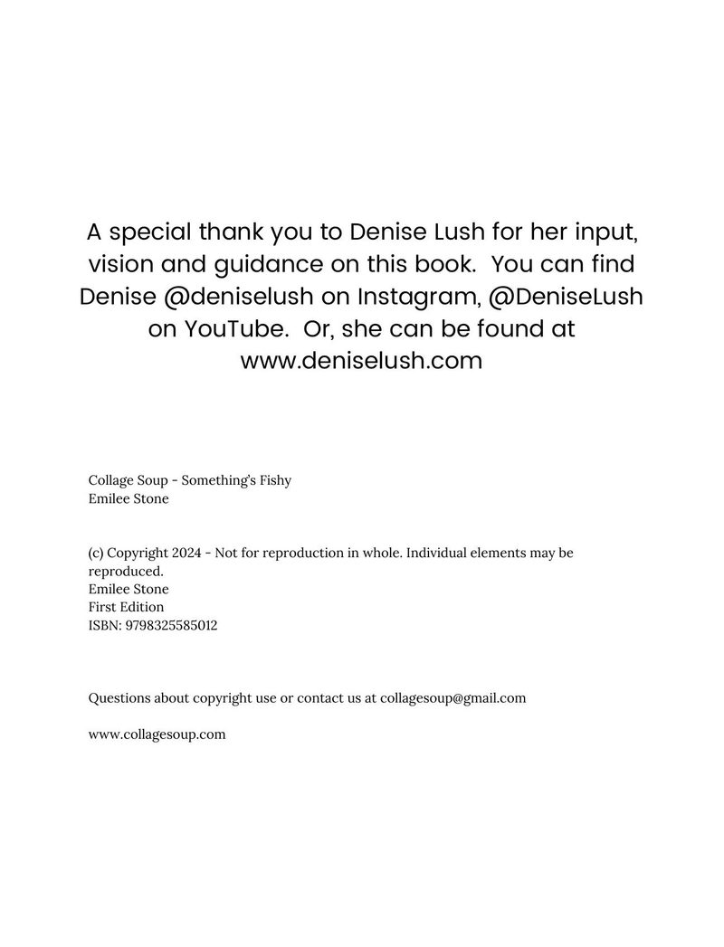 Something’s Fishy eBook page 2 — copyright page, book credits, publication information