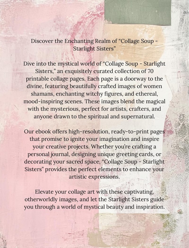 Starlight Sisters eBook page 79 — mystical collage, spiritual art, witchy aesthetic