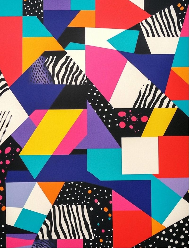 Stick It Real Good — 80s GenX Collage Papers eBook page 40 — geometric-abstract, pop-art, modern-collage