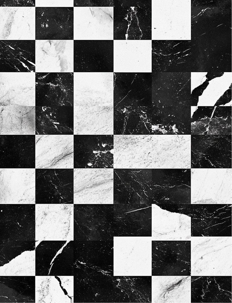 Stick It Real Good — 80s GenX Collage Papers eBook page 49 — marble-texture, geometric-collage, monochrome-art