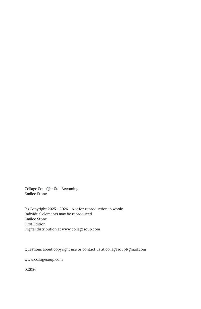 Still Becoming eBook page 2 — copyright, title page, publication info