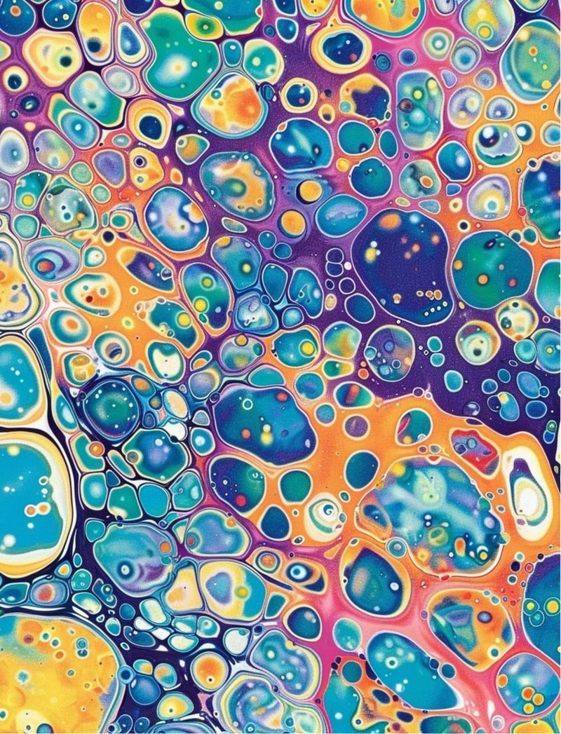 Stranger Than Fiction eBook page 100 — abstract-bubbles, psychedelic-pattern, colorful-boho