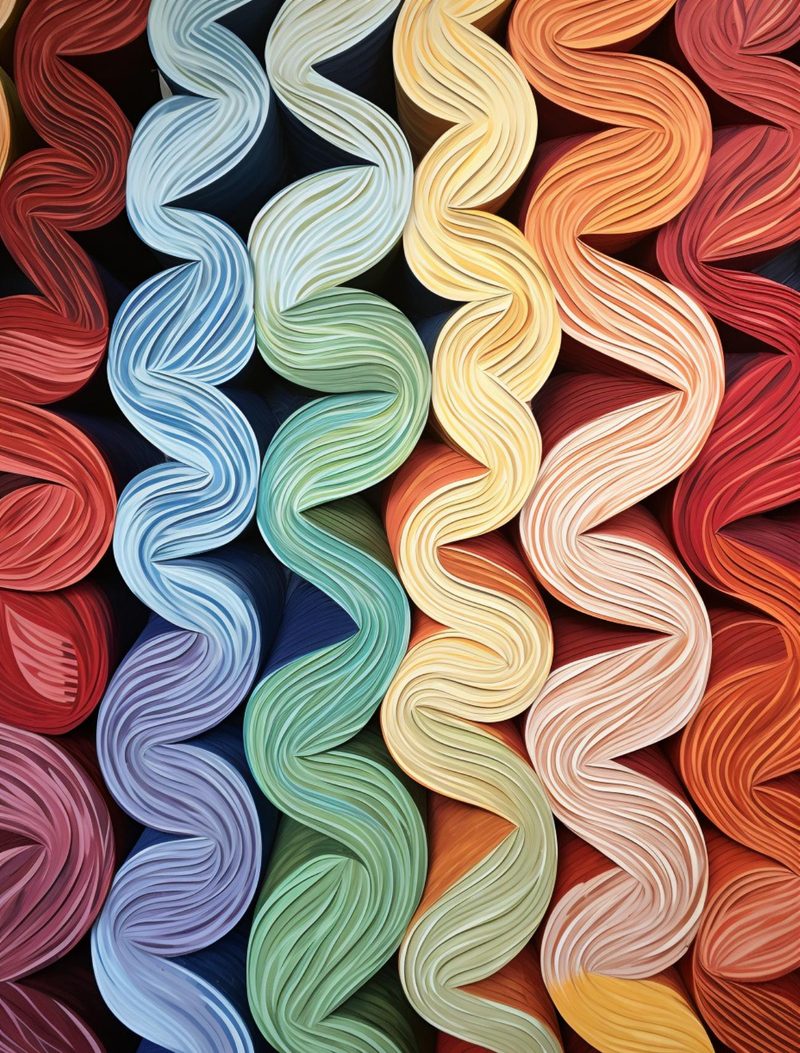 Textrimania I eBook page 10 — rainbow pattern, abstract stripes, flowing waves
