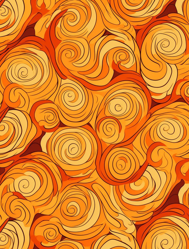 Textrimania I eBook page 16 — abstract spirals, warm energy, psychedelic
