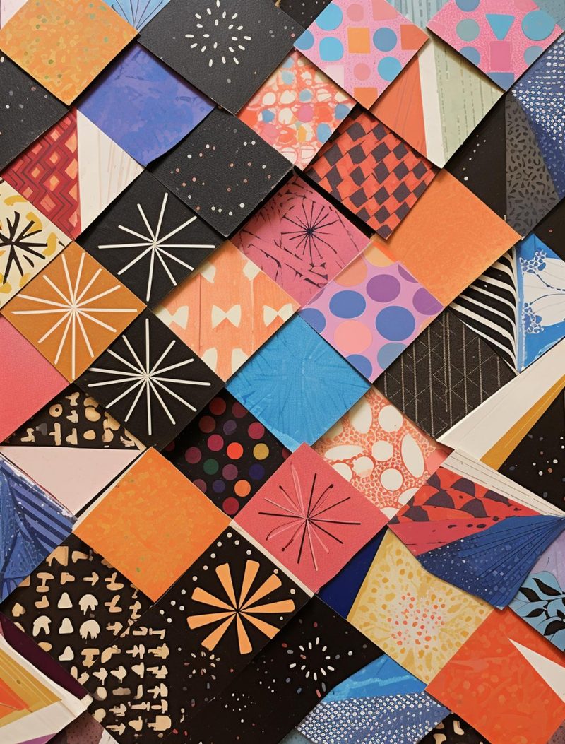 Textrimania I eBook page 6 — geometric-patchwork, retro-modern, colorful-collage