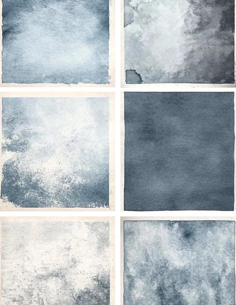 The Collagist’s Way eBook page 79 — watercolor-texture, atmospheric-background, moody-sky-effect