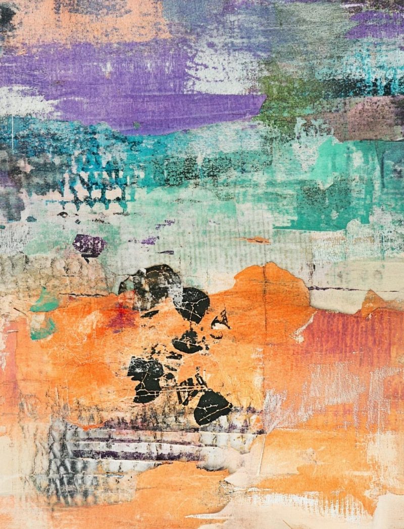 The World Is My Canvas eBook page 106 — abstract art, mixed media, watercolor collage
