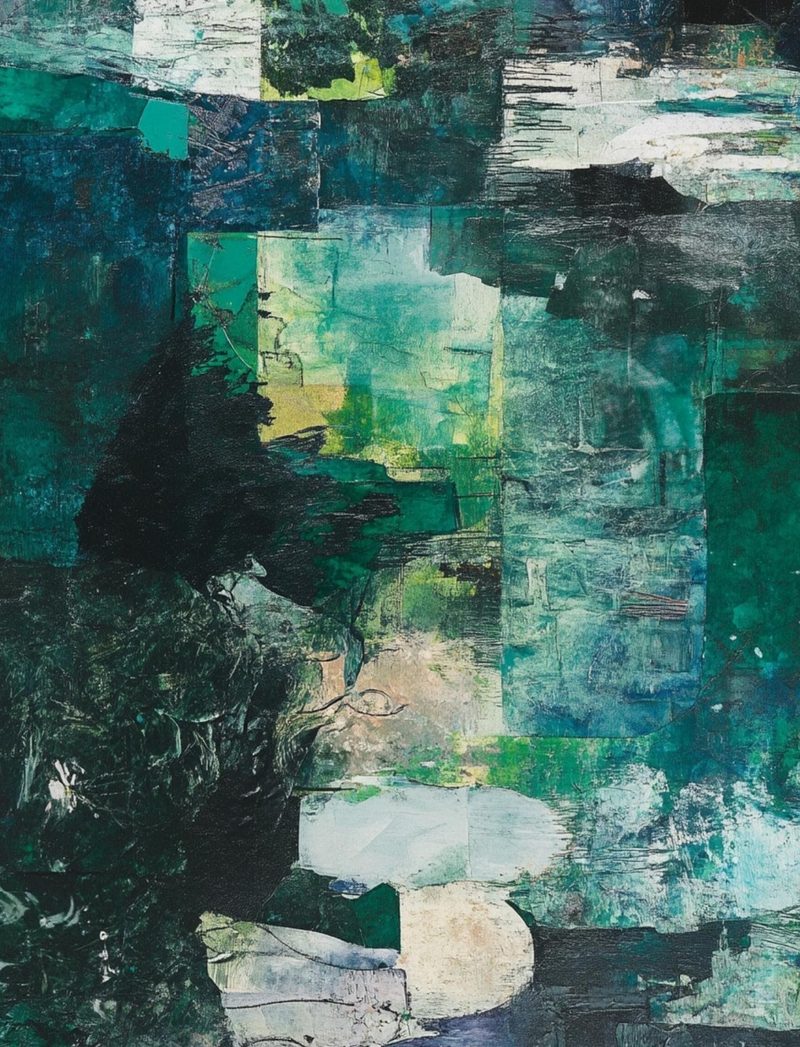 The World Is My Canvas eBook page 81 — abstract collage, layered textures, moody aesthetic