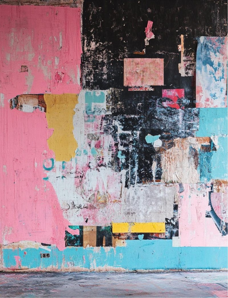 Up To Snow Good eBook page 66 — street-art aesthetic, urban decay, abstract collage