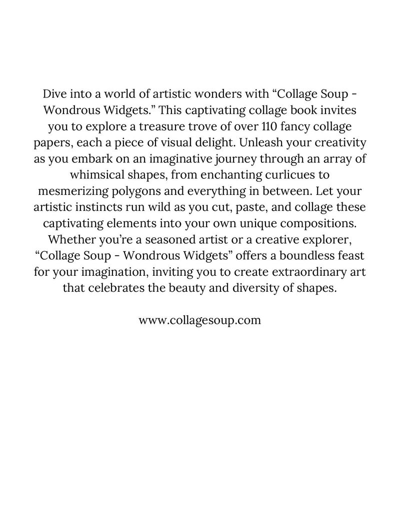 Wondrous Widgets eBook page 123 — collage art, mixed media, creative inspiration